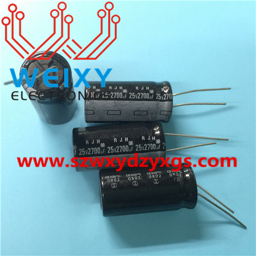 25v 2700uf  commonly used vulnerable Electrolytic capacitor for automotive ECU