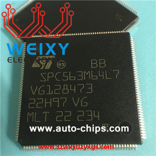 SPC563M64L7 commonly used vulnerable MCU chip for automotive ecu