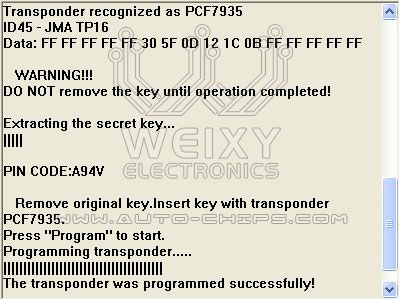 TMPro2 Software module 63 – Key copier for ID33, ID41, ID42, ID44 VAG and ID45 keys