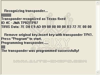 TMPro2 Software module 64 – Key copier for 4C Texas fixed keys