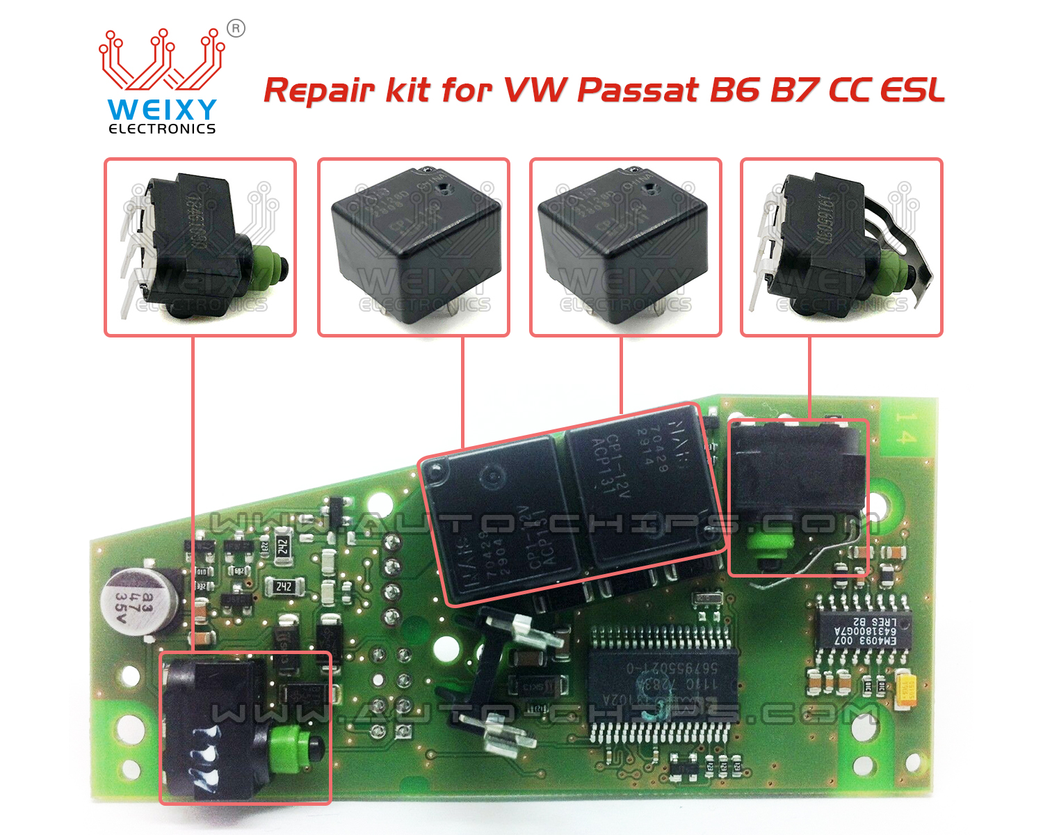 Repair kit for Volkswagen Passat B6 B7 CC electronic steering lock
