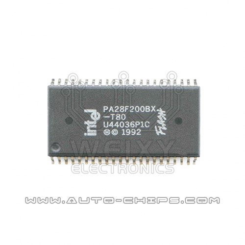 PA28F200BX-T80  commonly used vulnerable FLASH chip for automotive ECU