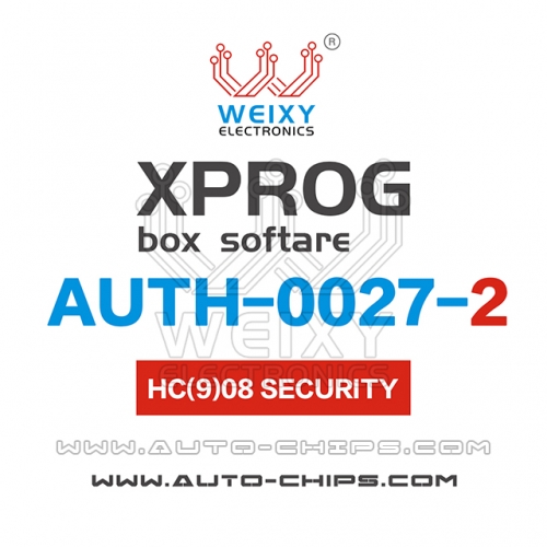 AUTH-0027-2 HC(9)08 security Software for XPROG-BOX