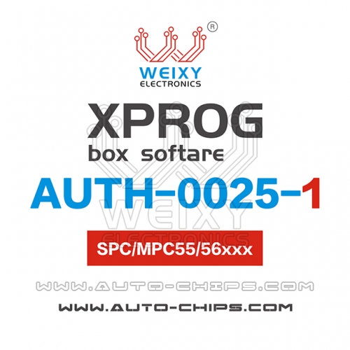 AUTH-0025-1 SPCMPC55/56xxx Software for XPROG-BOX