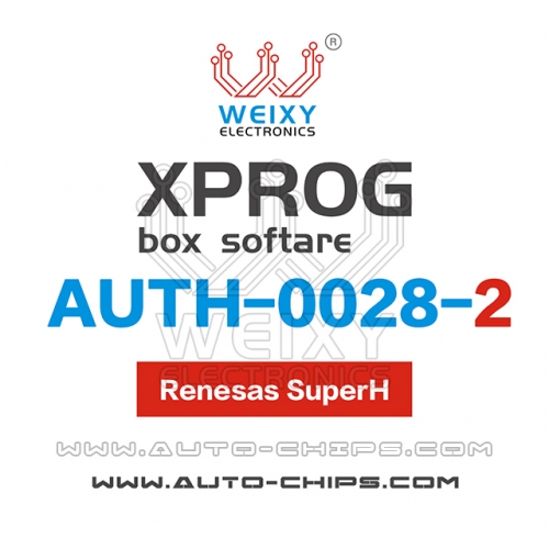 AUTH-0028-2 Renesas SuperH Software for XPROG-BOX