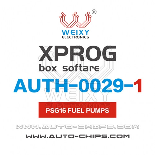 AUTH-0029-1 PSG16 Software for XPROG-BOX