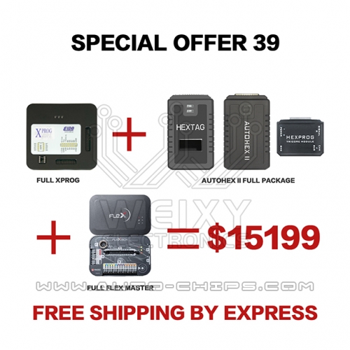 (WEIXY Electronics Special offer 39) 1set full xprog + 1set Autohex full package + 1set full flex master