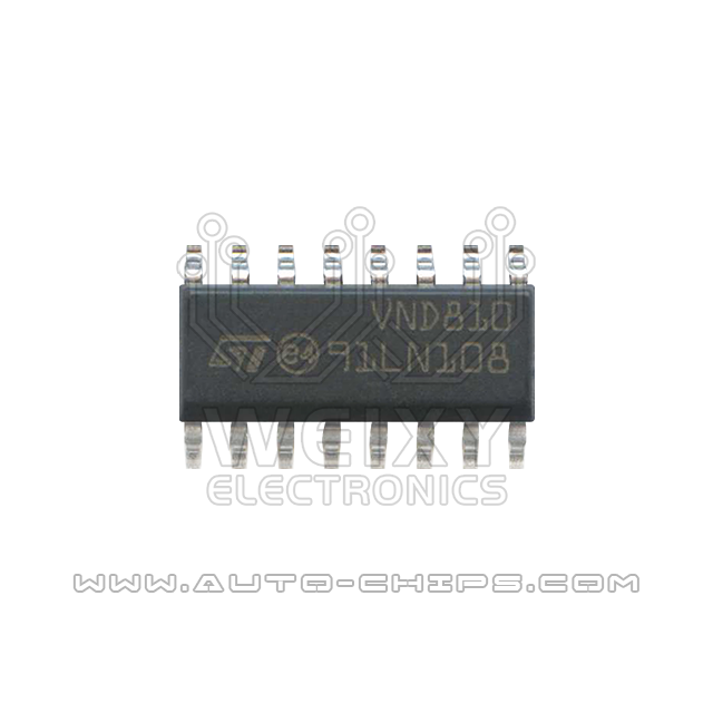 Circuito Integrato ST VND810, Driver High-side 2 Canali, 16-SOIC, Nuovo, Per Elettronica