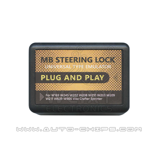 Universal steering lock emulator for Mercedes-Benz W169 W245 W202 W208 W210 W203  W209 W211 W639 W906 Vito Crafter Sprinter - Plug and Play