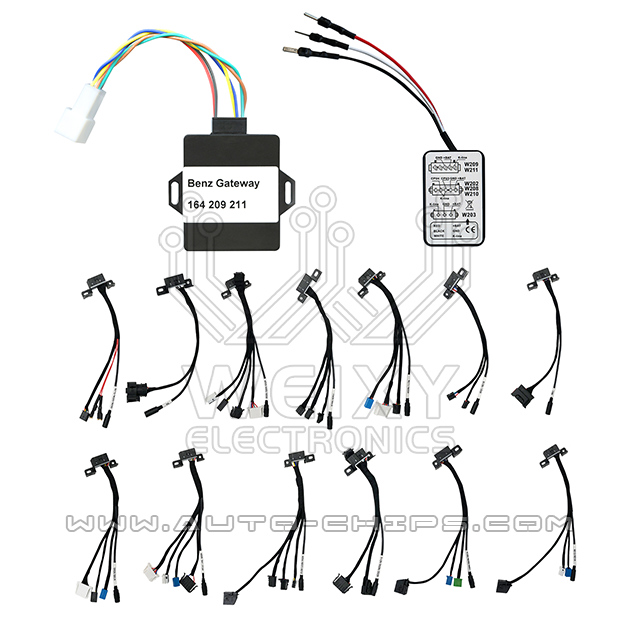 EIS ELV Cluster ISM 7G test platform cable for Mercedes-Benz works with Abrites, VVDI MB, CGDI MB, Autel + Gateway emulator + ESL emulator